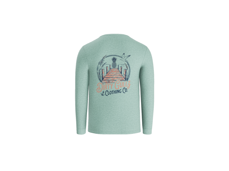 Pineapple Dock Long Sleeve Tee For Women