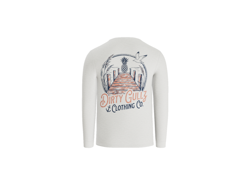 Pineapple Dock Long Sleeve Tee For Women