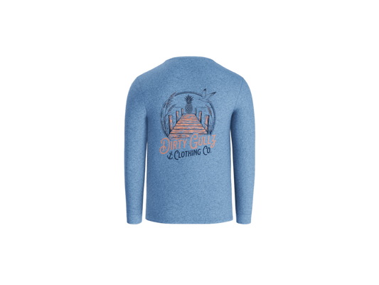 Pineapple Dock Long Sleeve Tee For Women