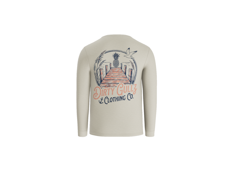 Pineapple Dock Long Sleeve Tee For Women